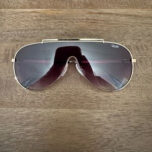 Quay Gold and Purple Aviator Sunglasses